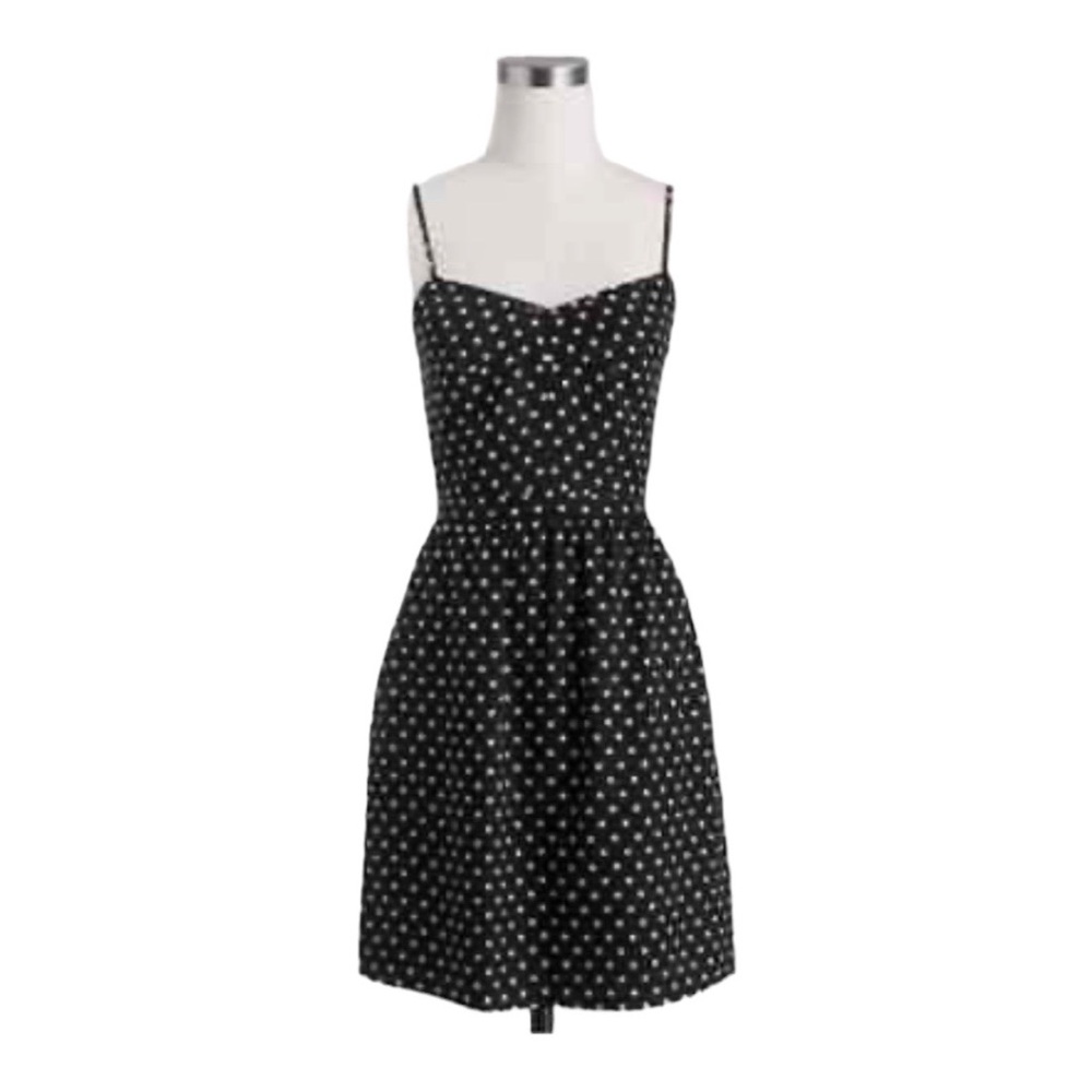 NWOT J Crew Factory Seaside Printed Polka Dot Cami Dress